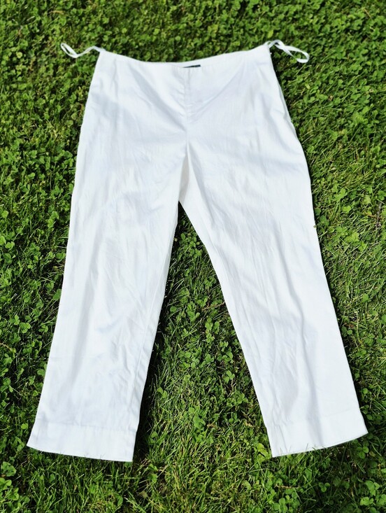 Lauren Ralph Lauren Pants - VINTAGE Lauren Ralph Lauren PETITE White Cropped Cotton Pants 10P